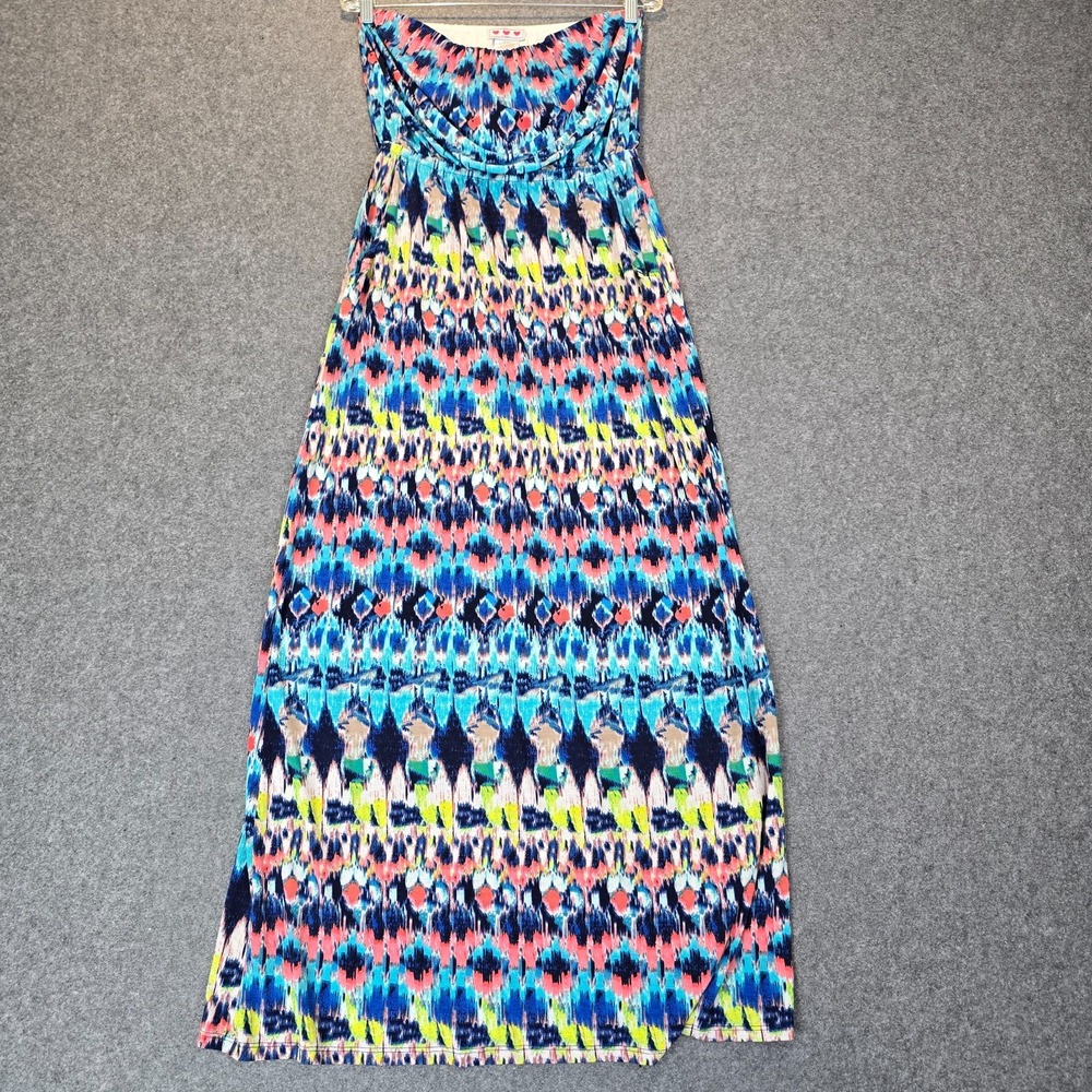 Three Pink Hearts Trixxi Off Shoulder Dress Womens Medium Multicolor Geometric